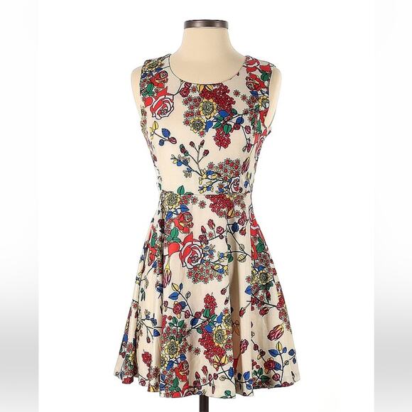 Eyekepper fit and flare floral print mini dress, size 0 - Picture 1 of 8